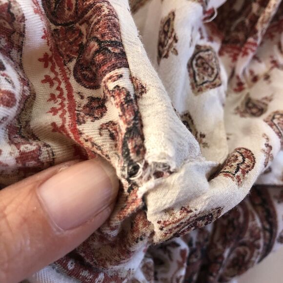 lucky brand Women’s Blouse Tassels Colorful Size Large - Picture 9 of 16